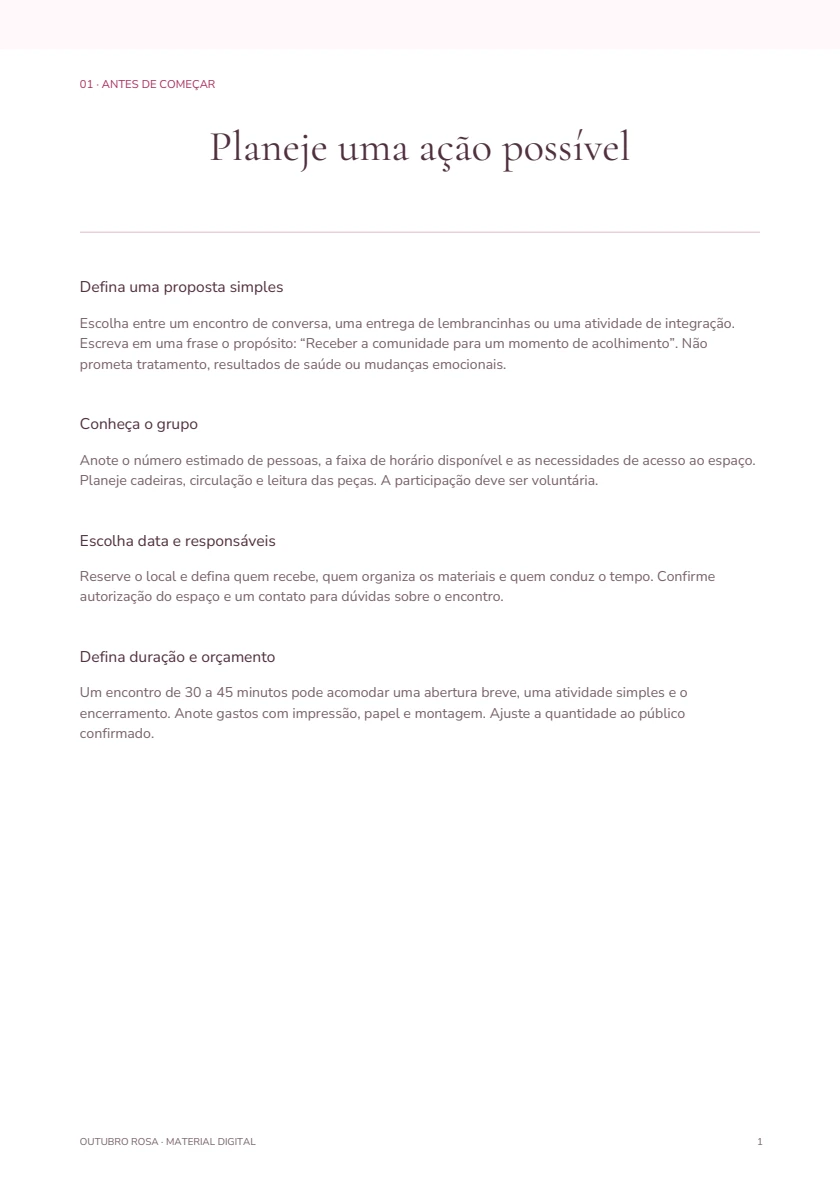 Prévia real do PDF: Roteiro + checklist